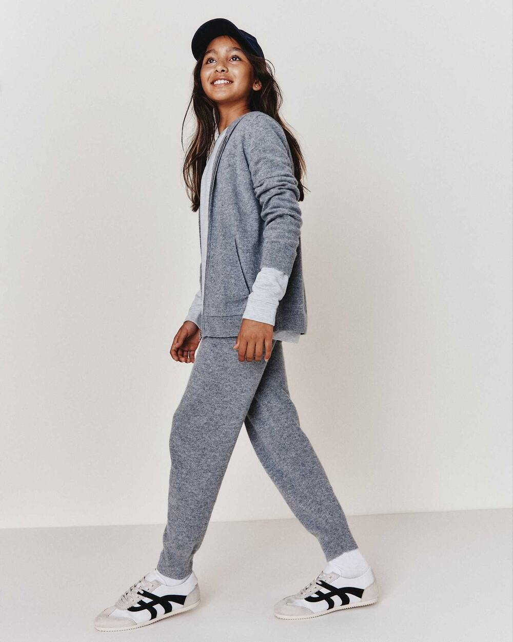 NWT Quince Washable Full Zip Hoodie & Washable Cashmere Jogger Set Gray 12